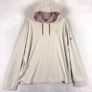 Inward Half Hoodie Mens 2XL Beige Performance Drawstring Golf Preppy Outdoors